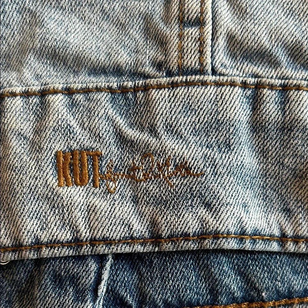 Kut from the Kloth Light Blue Distressed Jean Jacket - Picture 13 of 16